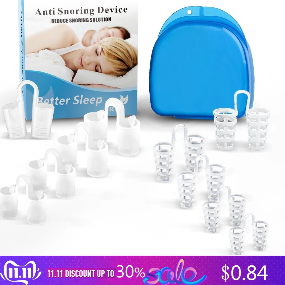 Мини зажим для носа против храпа 1 шт. прозрачное оборудование сна здорового