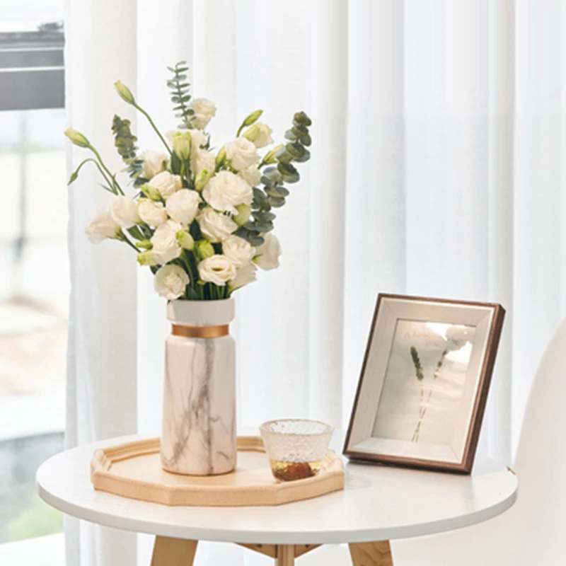 Вазы керамические белые мраморные Скандинавская настольная декоративная ваза