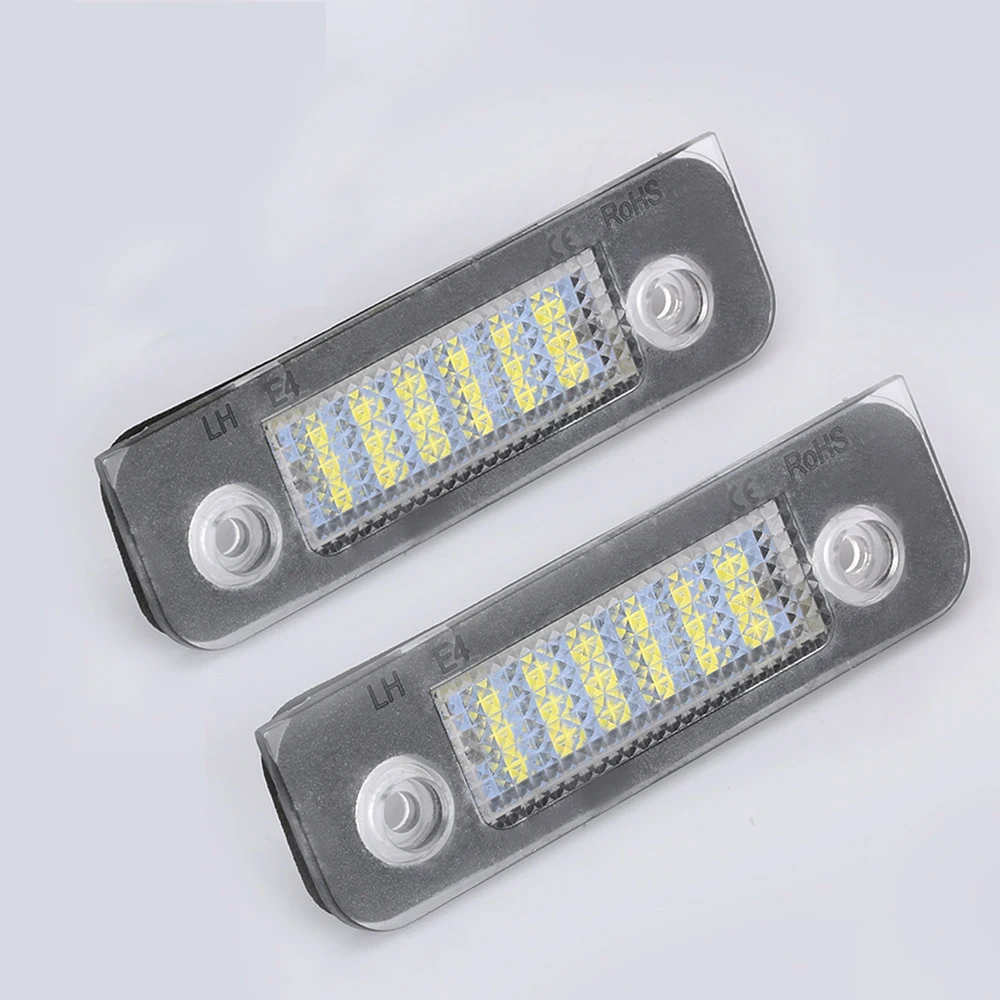 

2020 Car License Plate Lamp 6500K White LED for Ford Fusion 01.11- Fiesta 01.11- Mondeo MK2 96.08-00.0 License Plate Light