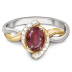 Модные кольца с кристаллами для женщин, романтичное свадебное кольцо на годовщину свадьбы, стразы, большие кольца с красным цирконием для жены