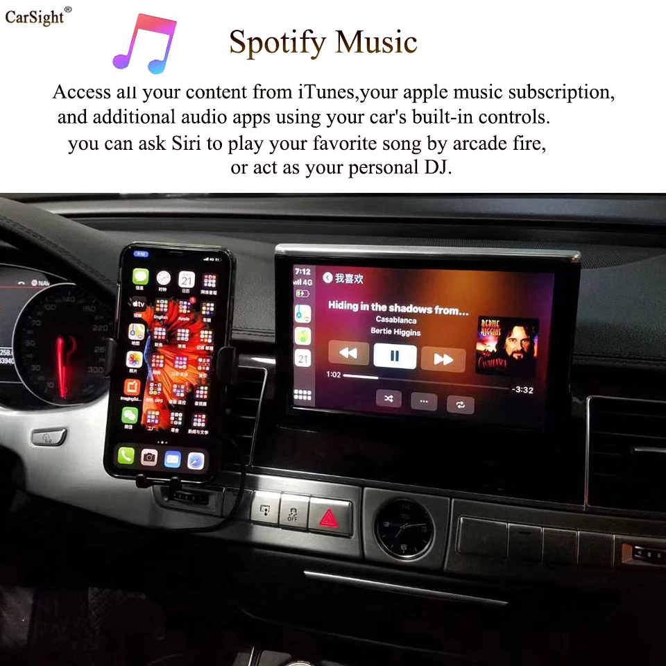 Беспроводной модуль автоматического интерфейса Apple Carplay Android для Audi A3 8V 2016 5 8