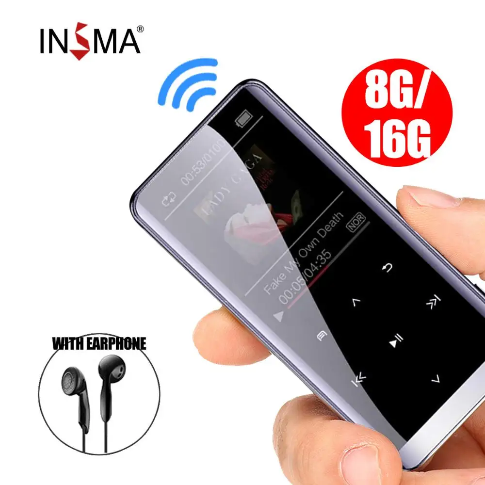 

NEW 16GB bluetooth MP3 Player Earphones HiFi fm Radio mini USB mp3 Sports MP 4 HiFi Portable Music Players Voice Recording