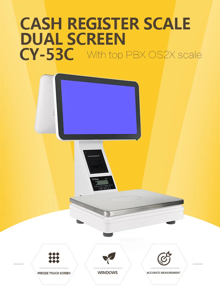 

Seuperwin pos weighing machine pos scale all in one cashier with 58mm printer touch cash register pc scale for supermarket