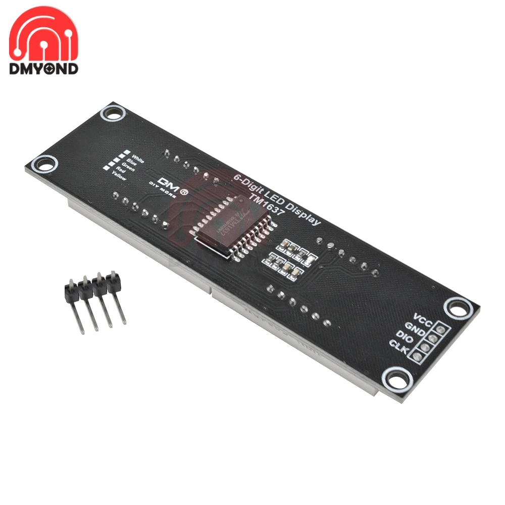 1pcs TM1637 6 Bits Digital LED Display Module For arduino 7 Segment 0.56 Inch Clock RED Anode Tube Four Serial Driver Board Pack |