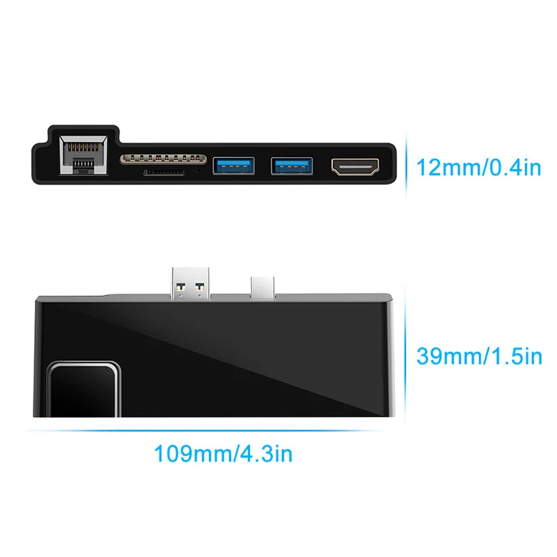 

Usb 3.0 HUB Card Reader 4K HDMI-compatible Gigabit Ethernet Adapter SD/TF Micro SD for Microsoft Surface Pro 3/4/5/6