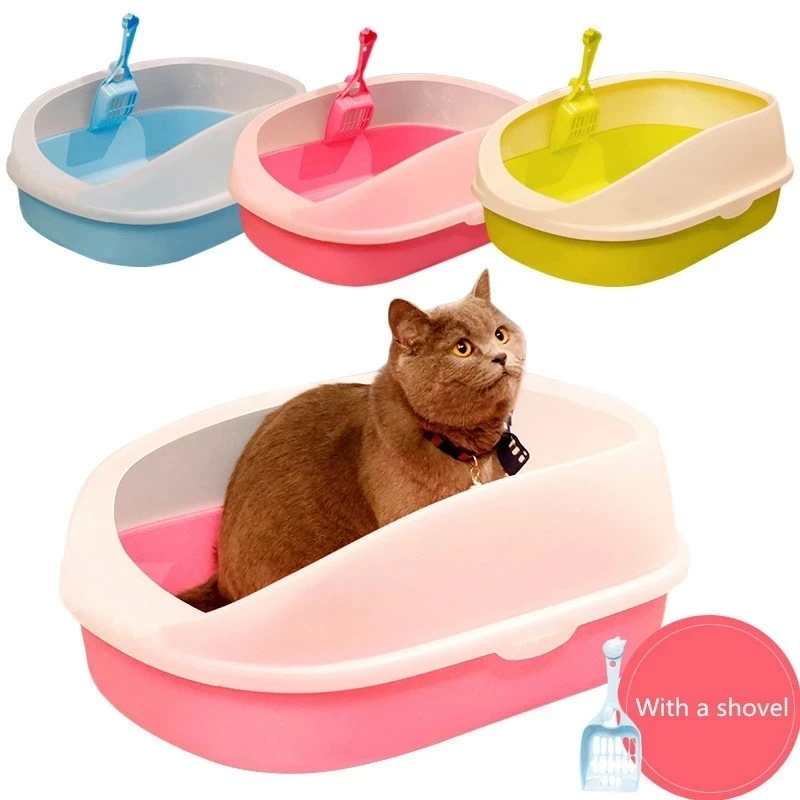 Pet Dog Toilet Cat Litter Box Cat Dog Tray Teddy Anti-Splash Toilette with cat litter shovel Puppy Cat Indoor Home Sandbox