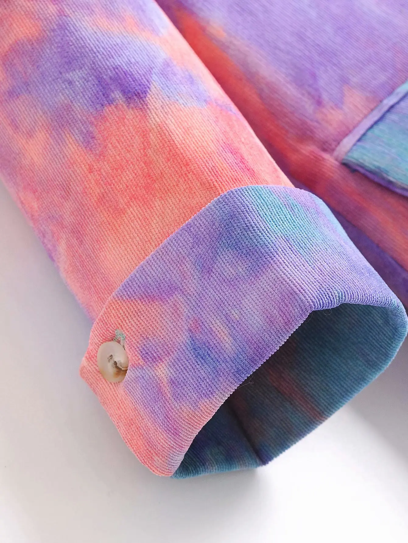 

European and American women's wear 2020 autumn new tie-dye one button loose casual suit jacket women