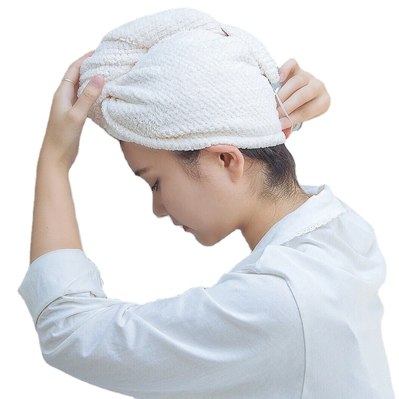 

Microfiber Pineapple Single Layer Dry Hair Cap Wipes Absorbent Non-linting Soft Hair Wipes 65*26cm Shower Cap Towels Bathroom