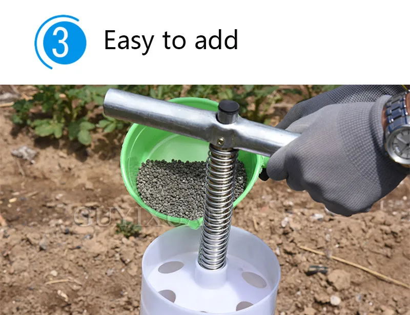 Agricultural manual multi-function corn fruit tree covered deep top dressing hand pressing underground root fertilizer
