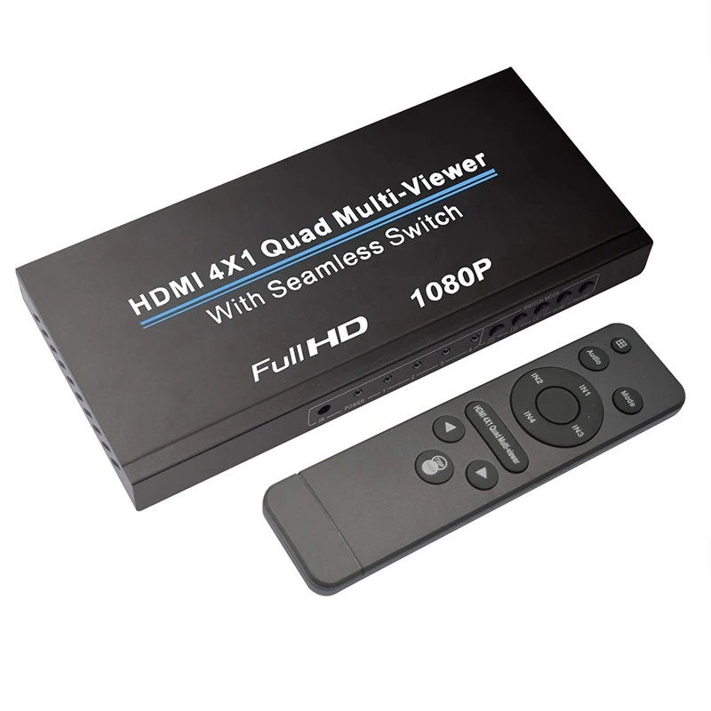 

HDMI-совместимый мульти-переключатель 4X1, четырехъядерный мульти-просмотр 4 в 1 выключатель 1080P ИК-управление 3D для ПК/STB/DVD