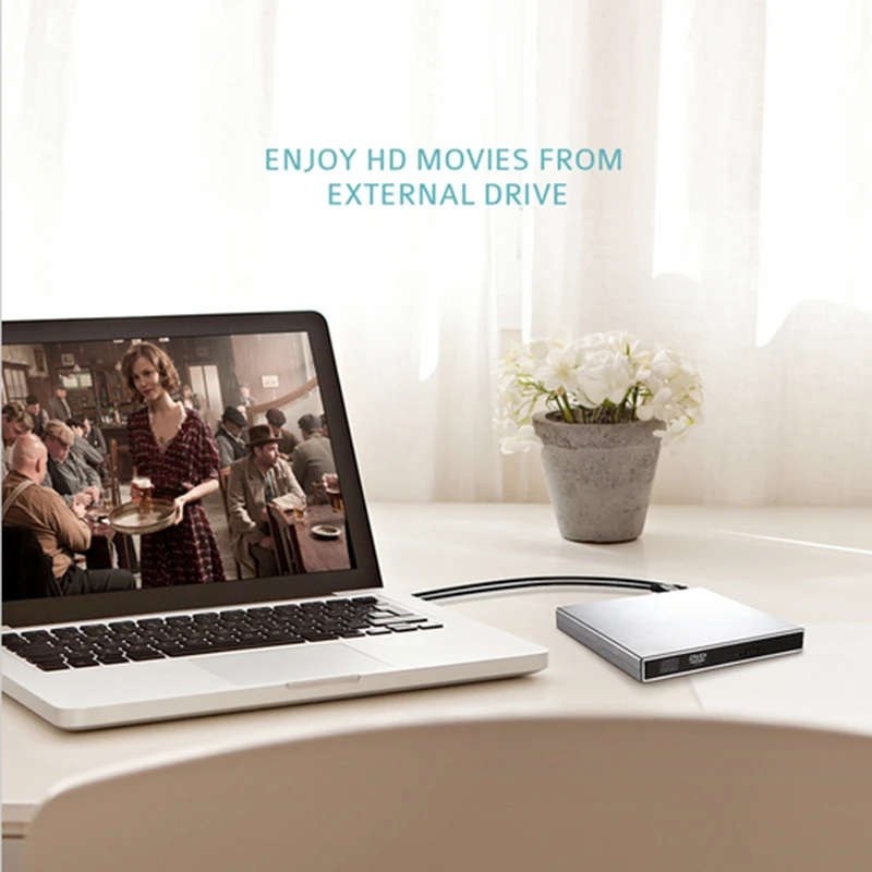 YiYaYo Внешний DVD rom Оптический привод USB 2,0 CD/dvd-rom CD-RW плеер горелка тонкий портативный ридер рекордер portátil для ноутбука