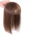 Allaosify длинные прямые волосы воздушные челки черные коричневые заколки для волос челки высокотемпературные волосы из волокна верхние зажимы для удлинения синтетические