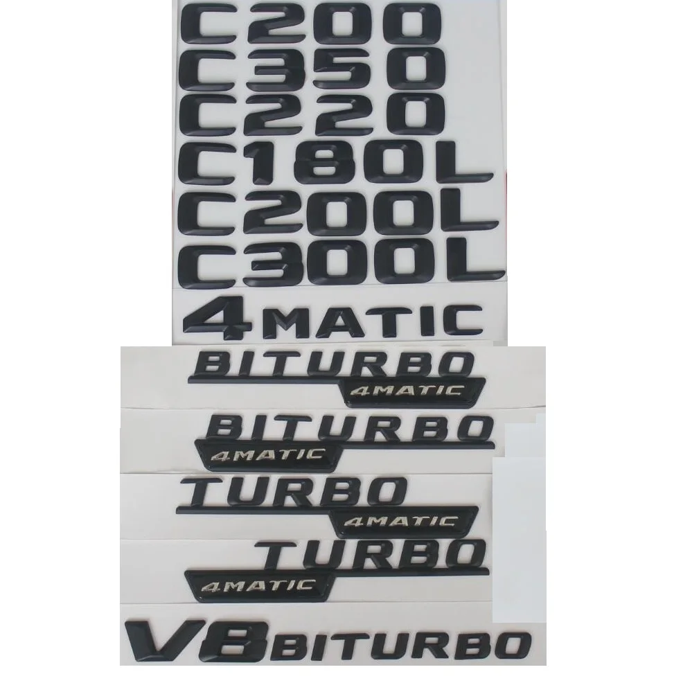 3D буквы для Mercedes Benz Black W204 W205 C160 C180 C200 C220 C240 C250 C260 C280 C300 C320 C350 C400 C450 C500 C550