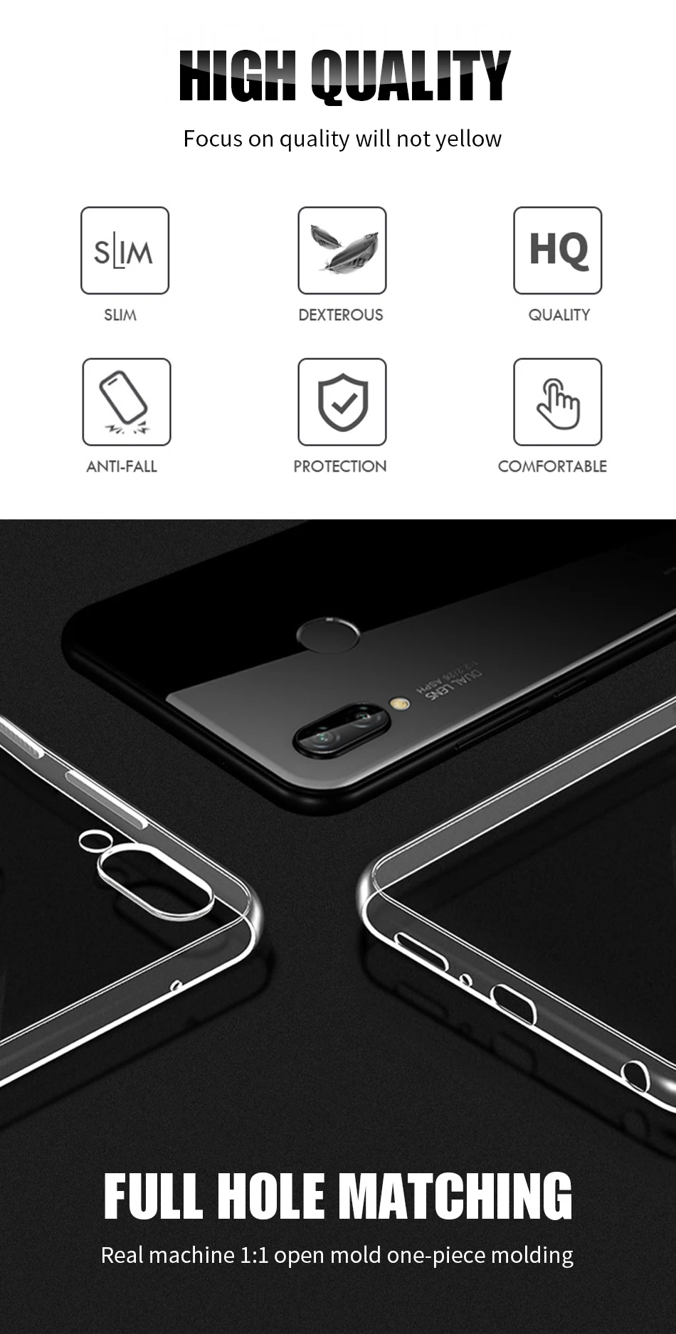 Силиконовая мягкая прозрачная Задняя накладка чехла из ТПУ для Honor V30 20 Pro Чехол для телефона Y6 Y9 чехол тонкий прозрачный для huawei Honor 9X20