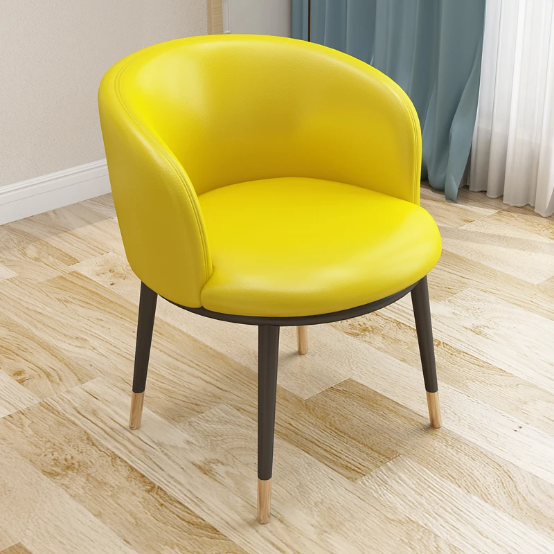 Скандинавский Железный обеденный стул роскошный простой домашний со спинкой для