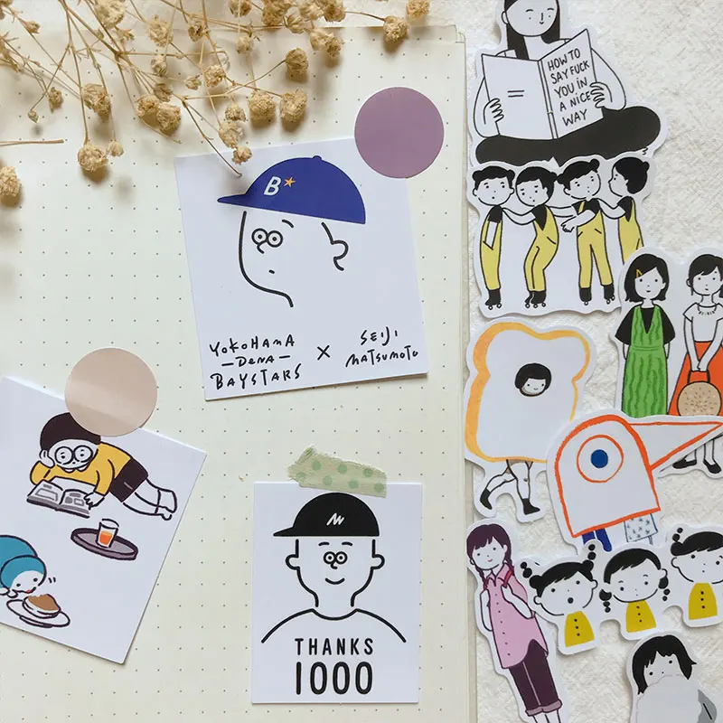 

11PCS Cute boy girl Stickers Crafts And Scrapbooking stickers book Student label Decorative sticker kids toys