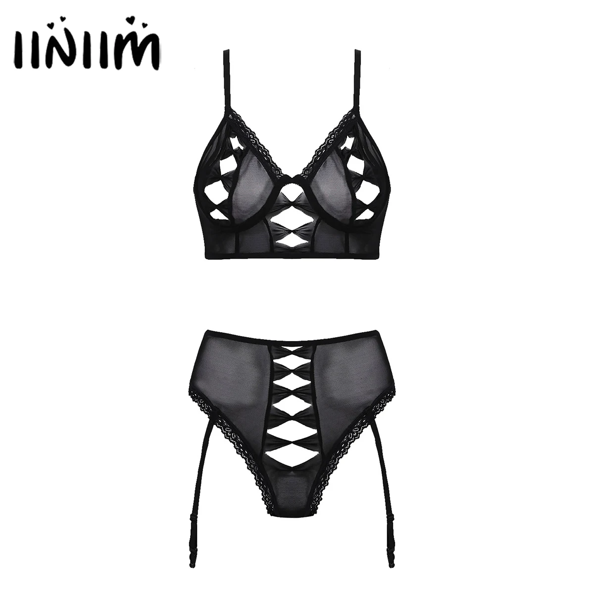 

Женское полупрозрачное нижнее белье, бюстгальтер без подкладки с подвязками