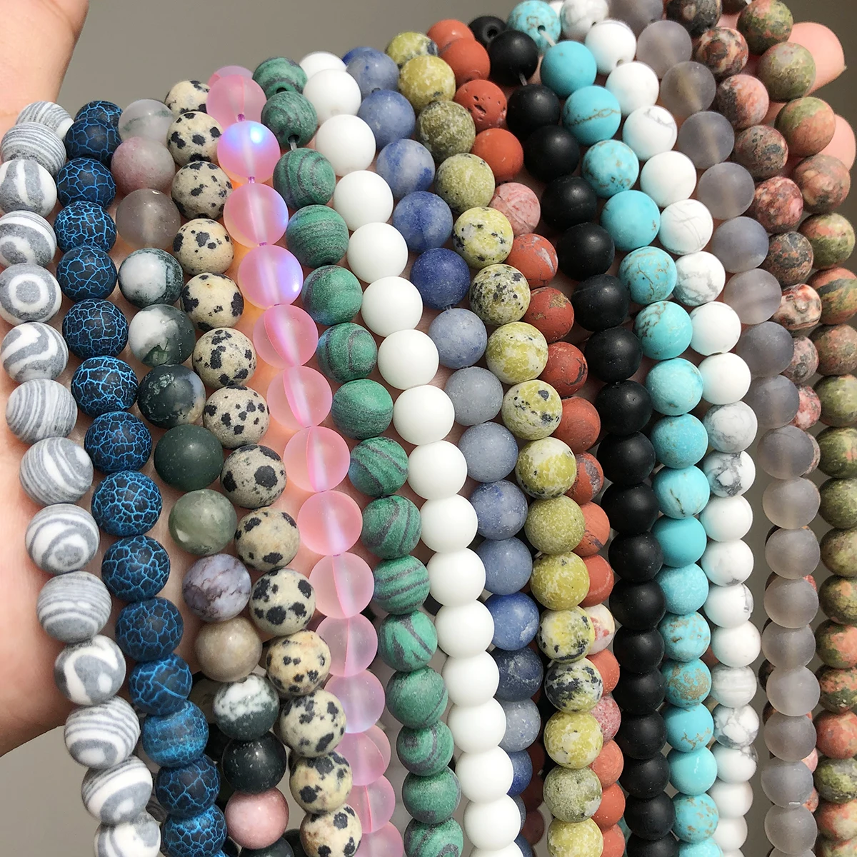 Бусины Из Натурального матового морганита агата тигрового глаза 4 мм 6 8 10 круглые