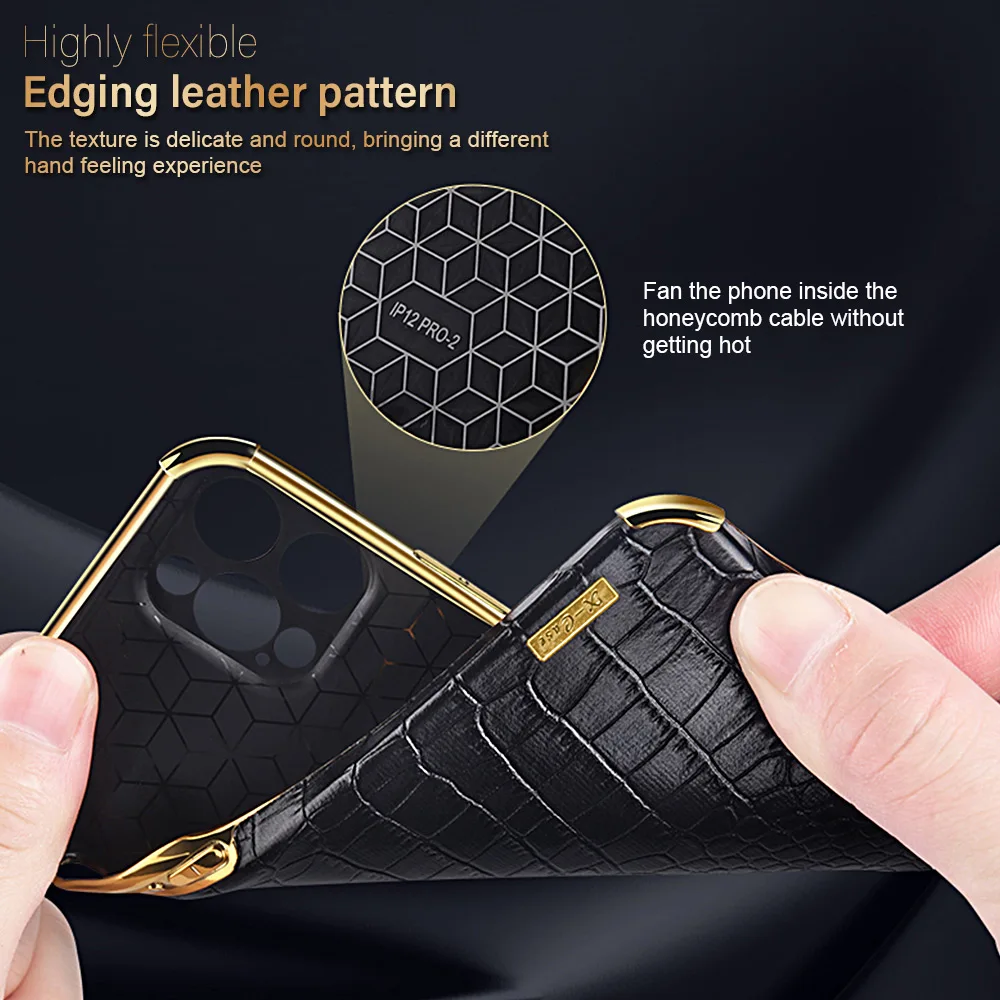 luxury leather phone case for iphone 13 pro max 13pro 12 11 13 crocodile cover case for iphone 13 pro 12 7 8 plus xs max case free global shipping