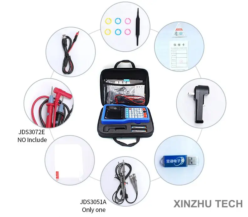 Jinhan JDS3051A JDS3072E JDS3082A Ручной цифровой осциллограф 50 м 70 м 80 МГц Портативный осциллограф-мультиметр
