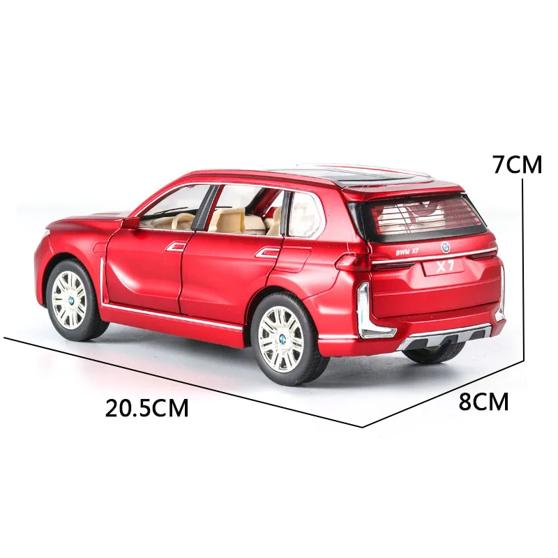 1:24 модель автомобиля BMW X7 литая из сплава детская игрушка коллекционные игрушки