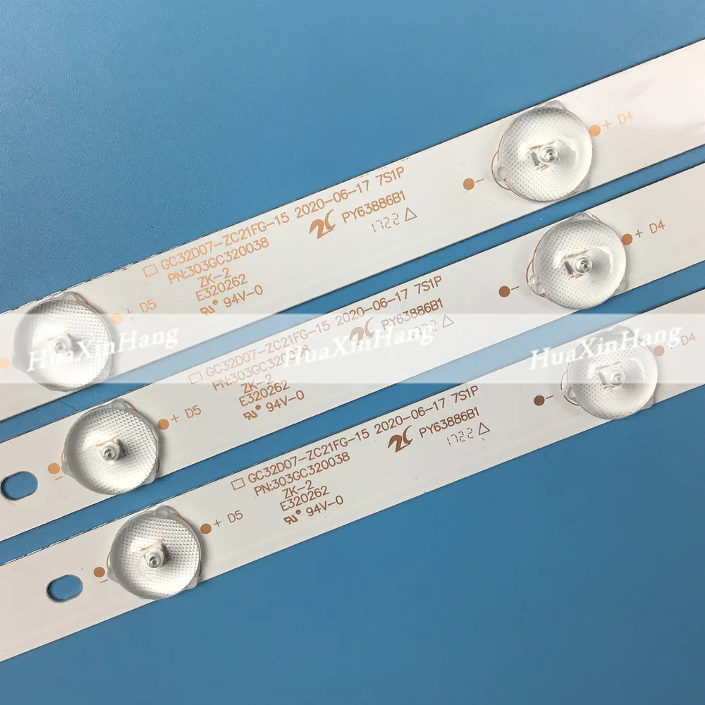 5 sets = 15 pieces LED Backlight Strip For 32PHF5061 32PHF3001 32PHF3061 32PHF3021 GC32D07-ZC21FG-15 RF-EG320B32-0701S-07A1 NEW