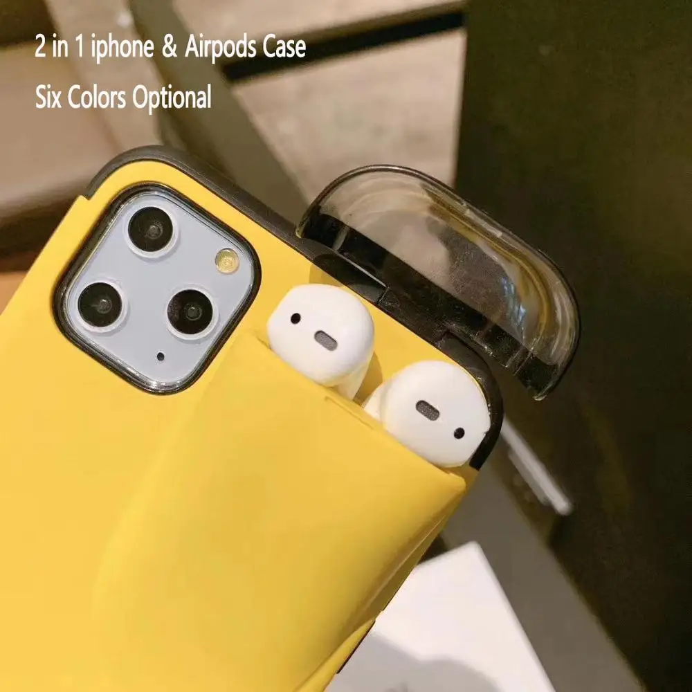 Футляр для хранения наушников Airpods чехлы телефонов iPhone 11 Pro Max противоударный