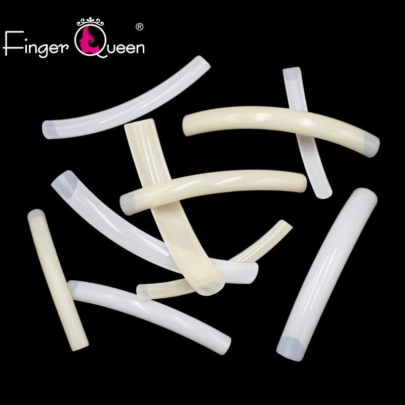 Fingerqueen 100 шт Искусственные ногти длинные балерина наполовину Французский