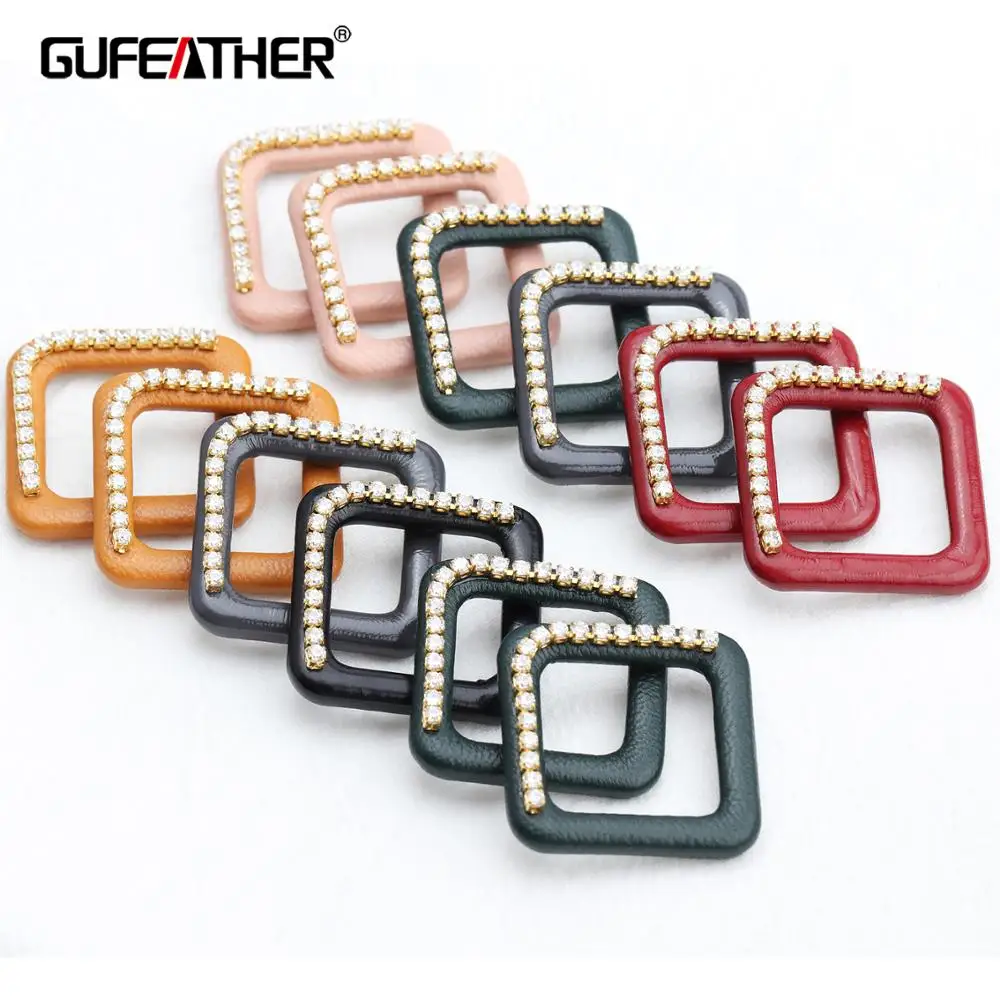 GUFEATHER M544, аксессуары для ювелирных изделий, ручная работа, серьги-подвески, стразы, квадратные аксессуары, изготовление ювелирных изделий, 10 шт./лот