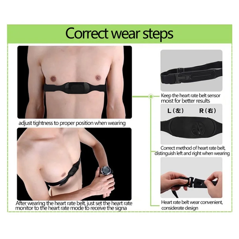 

Running Heart Rate Belt Bluetooth+Heart Rate Monitor Cycling BLE 4.0 ANT Pulse Meter Polar Heart Rate Sensor Chest Strap Belt