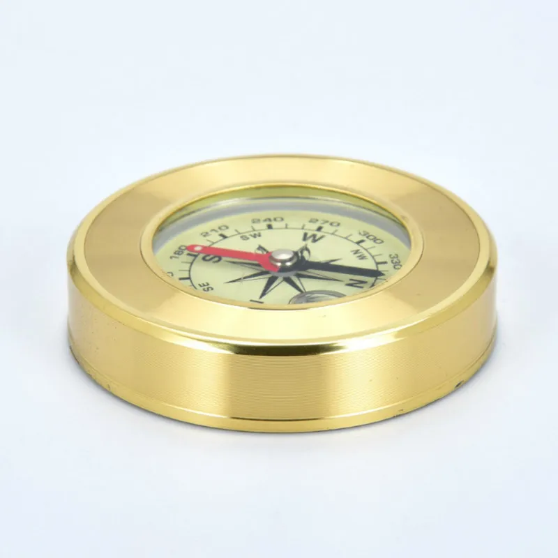 Уличный миниатюрный изысканный компас в твердой обложке латунный медный
