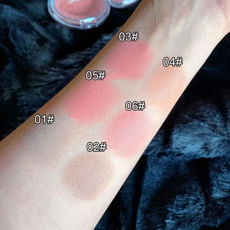 

6 Colors Blush Makeup Palette Mineral Powder Red Rouge Eyeshadow Tint Cheek Concealer Blusher Pink Powder Peach Face Lastin M4B6