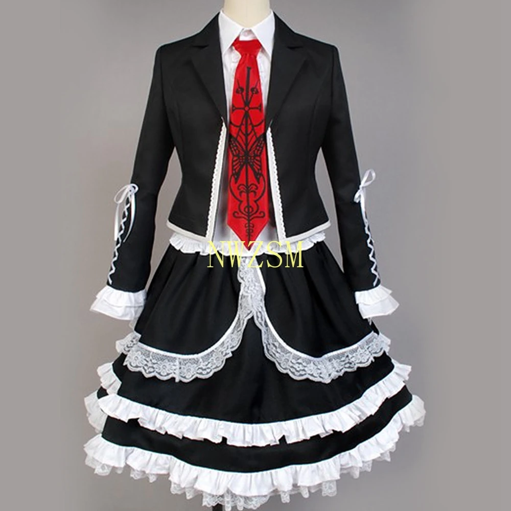 Костюм косплея Данганронпа Данган Ронпа Селестия Люденберг для женщин. Перука для Хэллоуина, карнавала и маскарада.