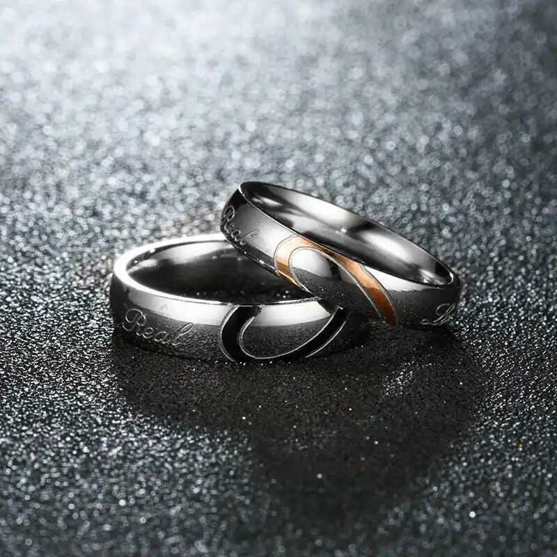 Кольцо в форме сердца из титановой стали|Кольца для помолвки| |