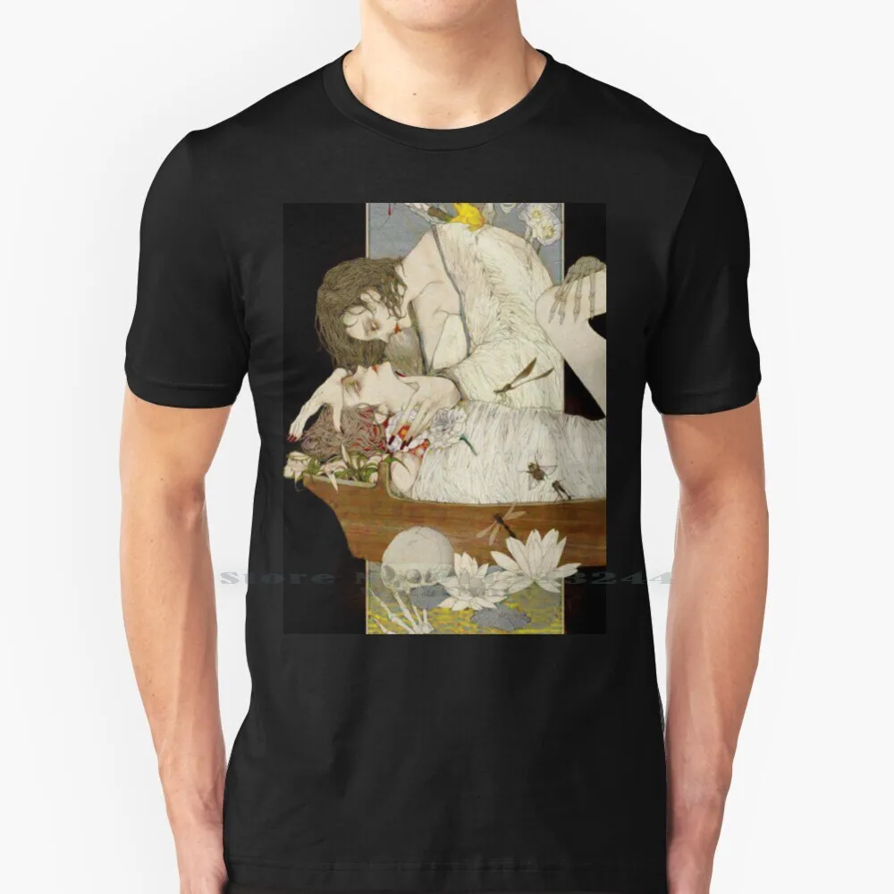 Футболка Kurokawa Inuko 100% чистый хлопок Takato Yamamoto Death Schiele японский темный череп