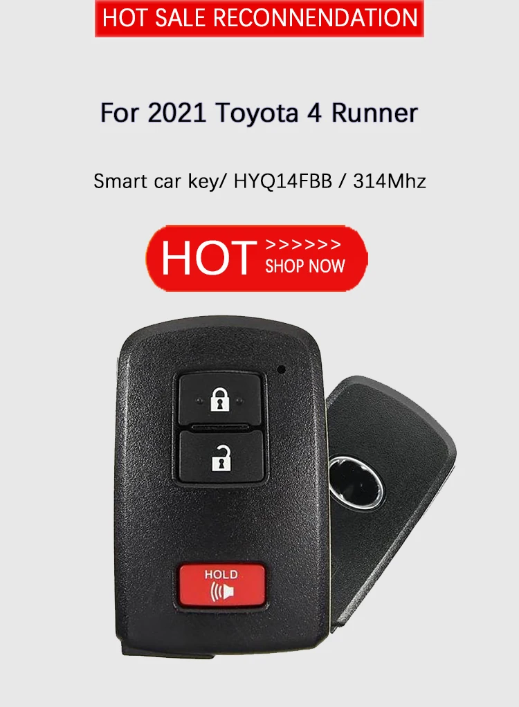 

CN007217 2021 Toyota 4Runner 3-Button Smart Key PN 89904-35060 HYQ14FBB (G BOARD) 231451-0010