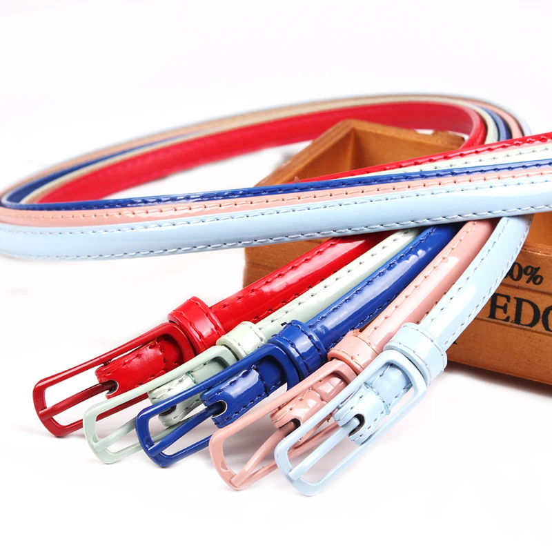 Новинка 2018 модный черный синий красный ремень из искусственной кожи с