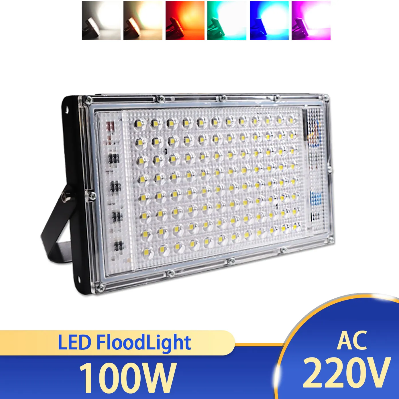 

LED Flood Light 50W 100W led Floodlight cold warm RGB AC220V 240V LED street Lamp waterproof IP65 led spotlight outdoor Lighting