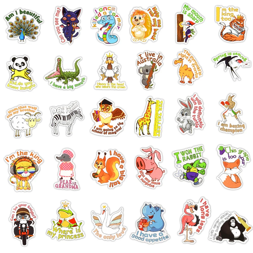 50 шт милые мультяшные животн