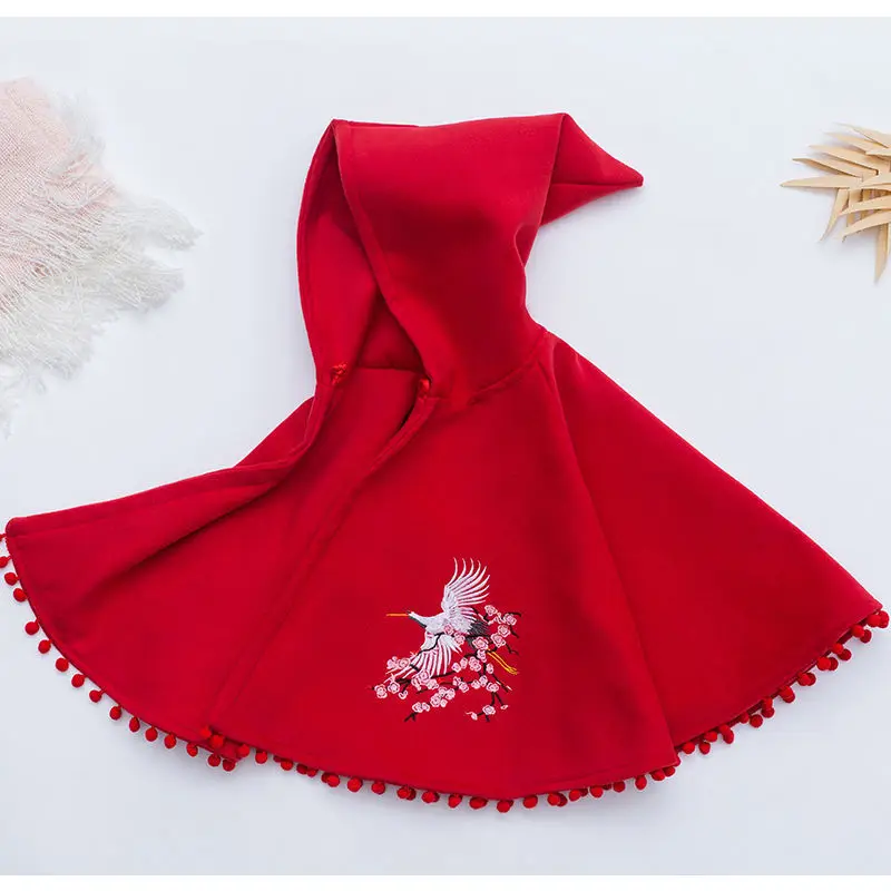 

Christmas Halloween Red Baby Girl Cloak Shawl Outerwear Infant Hooded Cape Mantle Toddler Children Cardigan Poncho Clothes