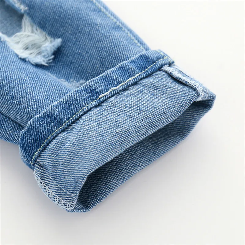 Джинсы для мальчиков и девочек PatPat модные рваные джинсы на весну лето осень