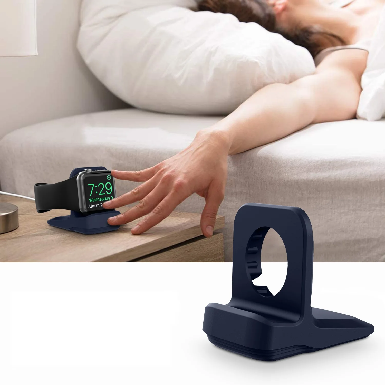 Watch Charge Stand For Apple Watch Series 1/2/3/4/5/6/7/8  iWatch Charging Dock Cute Silicone Holder Station