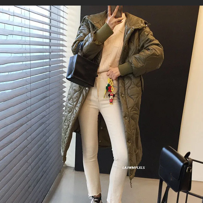 

2021 New Winter Thickened Minimalist Turn Down Collar Long-sleeved Women Loose Jackets Solid Color Cotton Padded Clothes MY538