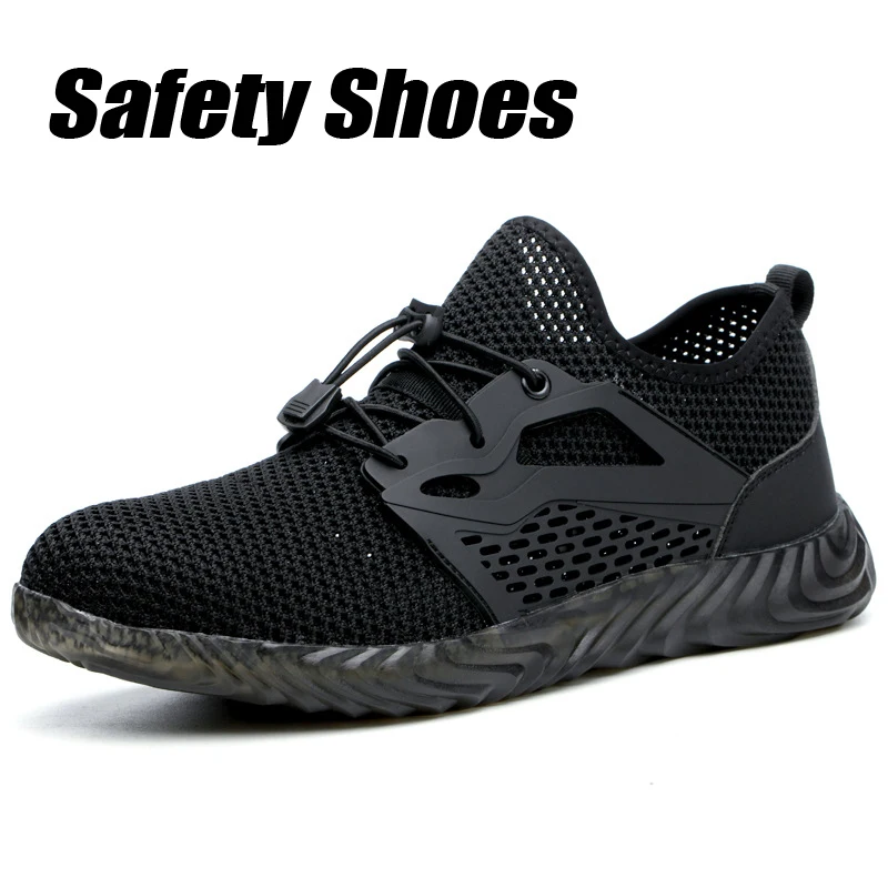 Защитная обувь для мужчин и женщин открытый стальной носок противоскользящие