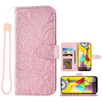 flip 3d embossed wallet cover for samsung galaxy note 3 4 5 8 9 10 20 lite plus pro uitra 5g a81 with lanyard built in card slot