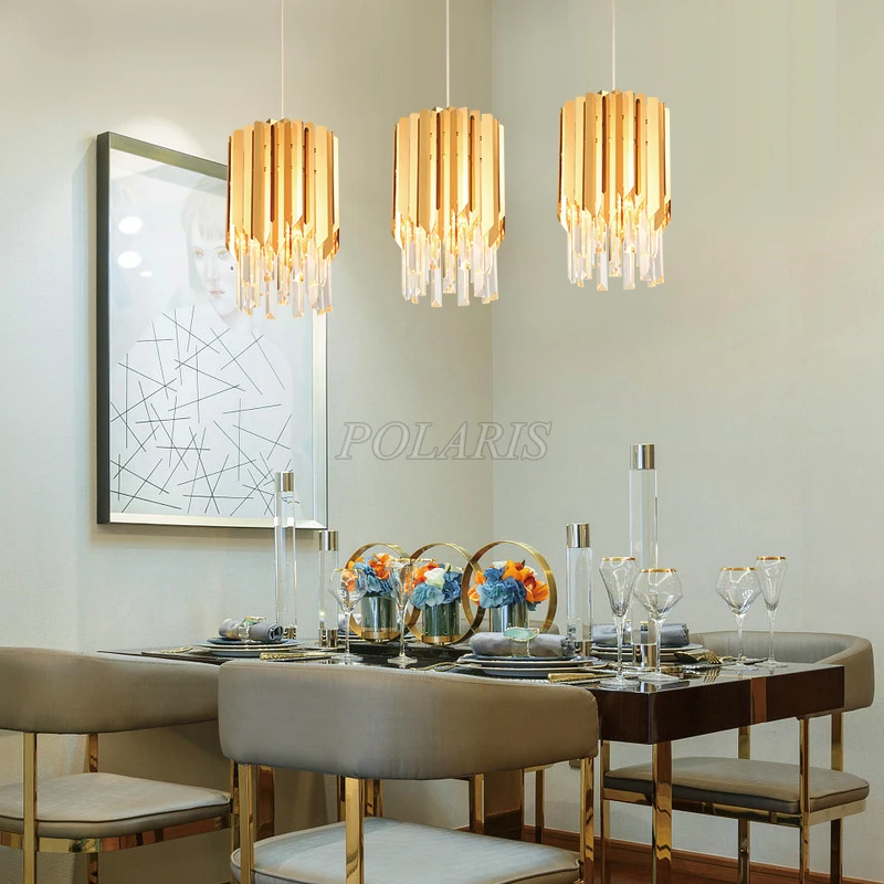 Modern Chandelier Crystal Lighting Hotel LED Lustre de Cristal Pendant Hanging Lamp Living Dining Room | Лампы и освещение