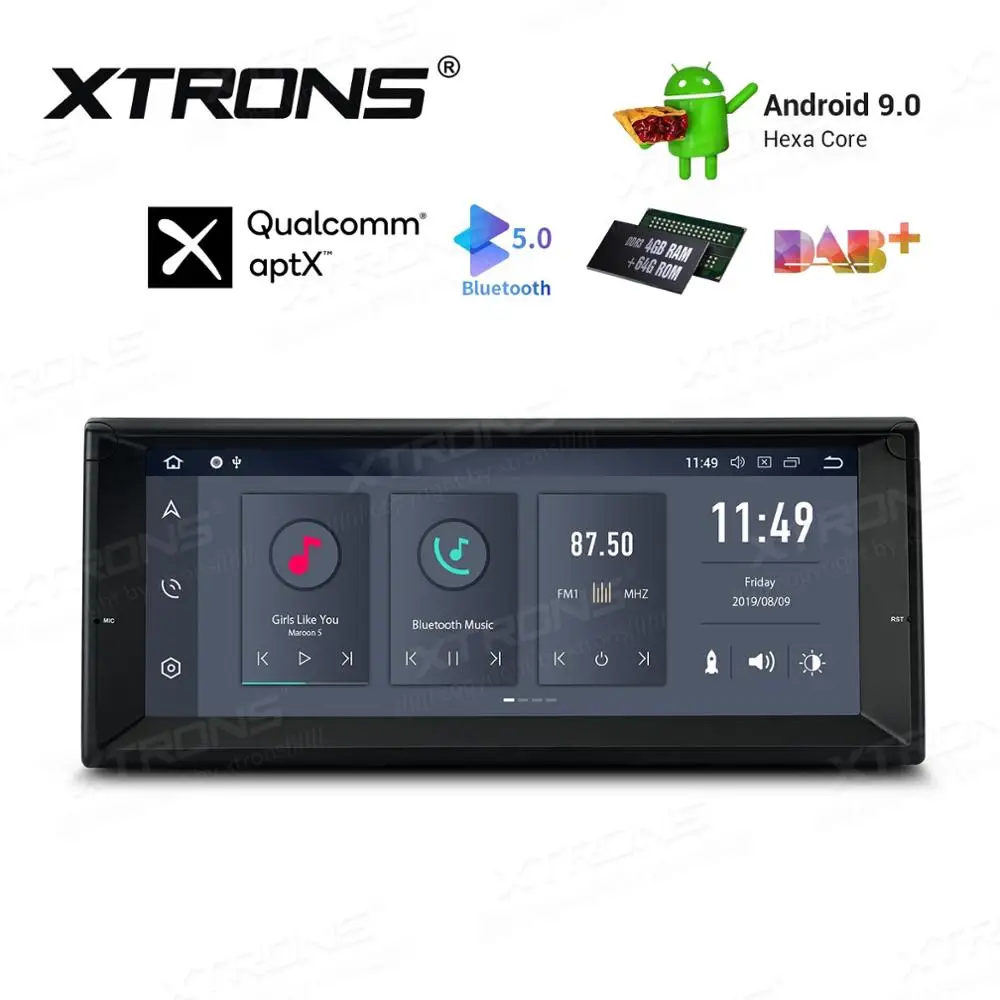 10 25 ''Android 9 0 PX6 Автомобильный мультимедийный радио плеер Bluetooth 5 gps HDMI для BMW E39 1995