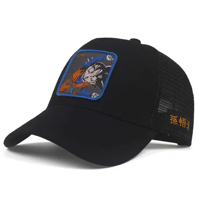 Бренд Dragon Ball Z Goku VEGETA MAJIN Snapback оберточная Стеклопластиковая Мужская и Женская Хип-хоп шляпа для папы грузовая сетчатая шапка дропшиппинг - Цвет: GOTEN