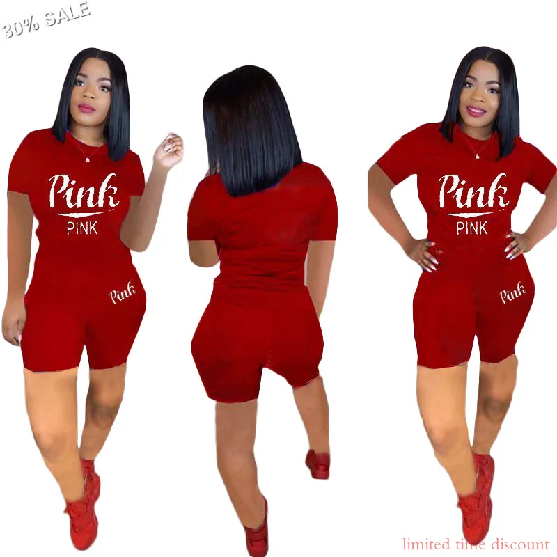 Женский летний комплект из 2 предметов футболка и шорты с буквенным принтом |