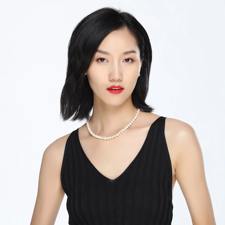 Ожерелье чокер с натуральным пресноводным культивированным жемчугом 3